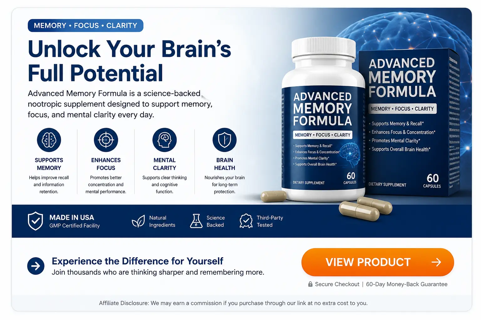 Advanced Memory Formula memory support supplement