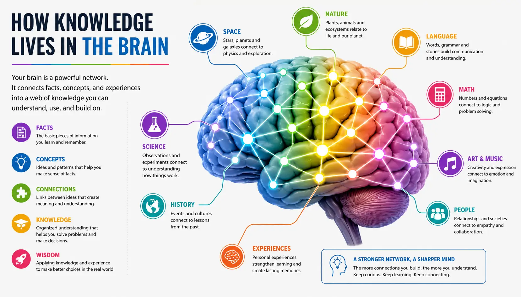 Semantic memory strengthened through interconnected knowledge networks and conceptual associations.