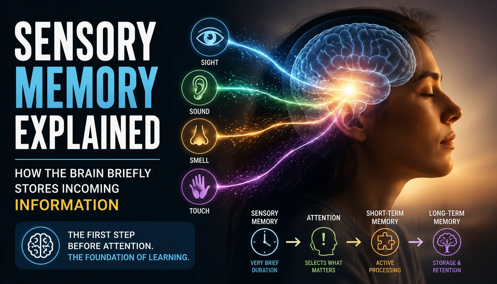 Sensory Memory Explained: How the Brain Briefly Stores Incoming Information