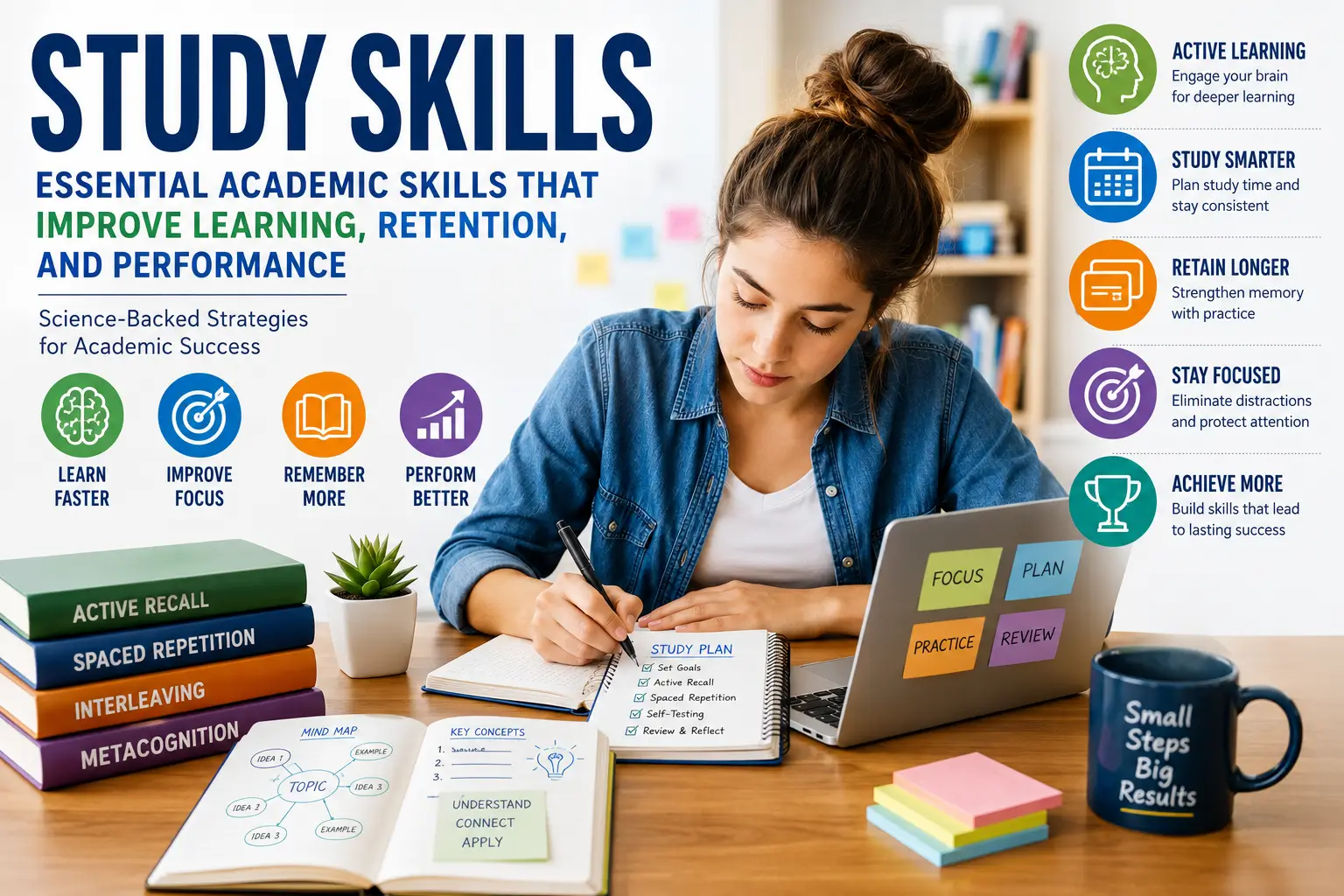 Study Skills: Essential Academic Skills That Improve Learning, Retention, and Performance